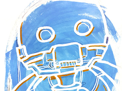 K-2SO Paint disney droid marker negative paint posca robot rogue one star wars