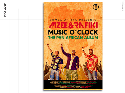 Bomba Afrika - musik poster design design graphics music poster photoshop typography