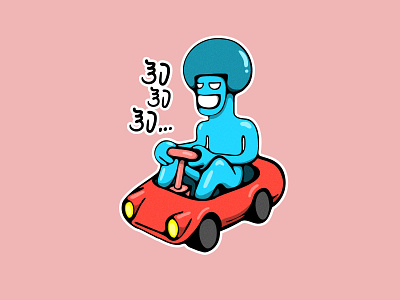 Driving shroom car character character animation design digitalart drawing driving illustration mushroom shroom sketch sticker vector