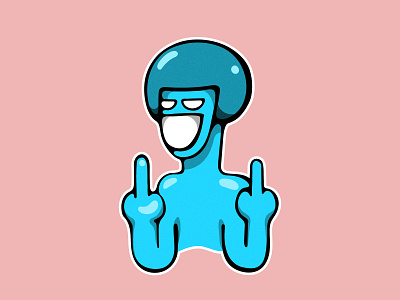 Fuckoff Shroom animation character character animation design digitalart drawing finger fingers fuck off illustration mushroom vector