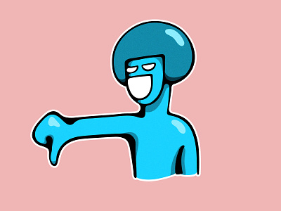 Thumbdown Shroom animation character design digitalart drawing illustration mushroom sticker thumb down vector
