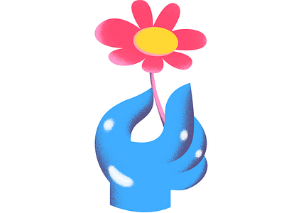 Flower illustration sticker