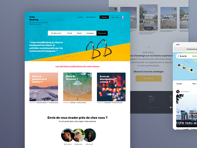 Instabooking @concept @design @desktop @mobile @ui booking followers hotel booking inspiration instagram social network travel app