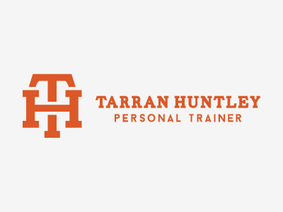 Tarran Huntley Personal Trainer - Logo Design active fitness gym logo monogram personal trainer sport training