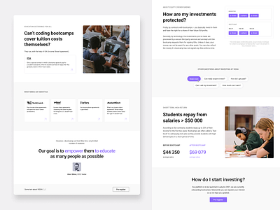 Vedai — landing page education landing website