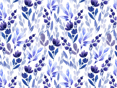 Watercolor seamless floral pattern