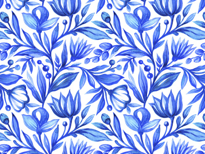 Seamless floral pattern botanical