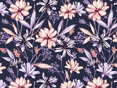 Abstract floral pattern illustration