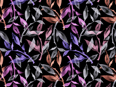 seamless floral pattern of leaves