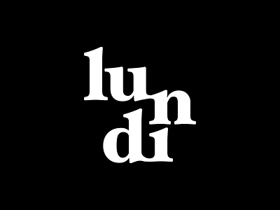 LUNDI logo hoefler text logo logotype typography