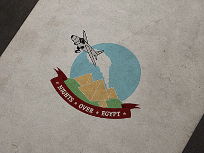 Nights Over Egypt blue egypt gotham green poster print pyramid