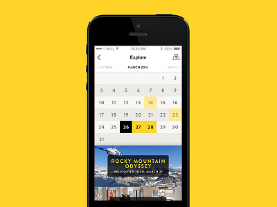 Tourism App – Events calendar app calendar guide ios iphone tourism travel