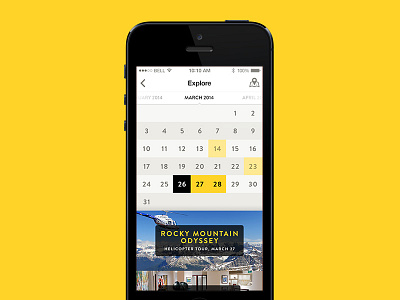 Tourism App – Events calendar