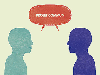 Common project arrows illustration texture thought bubble
