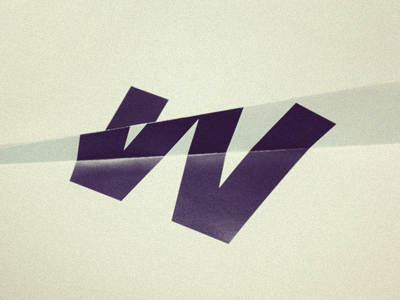 W cut letter type w