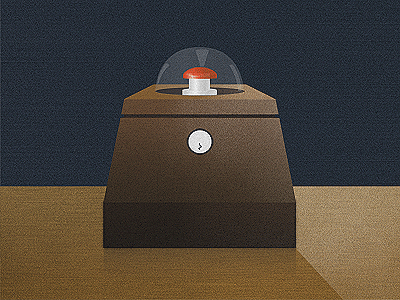 The Box box button illustration scifi sf texture vintage