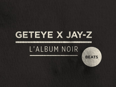 GETEYE — L'album noir brown gotham music print typography