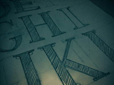First edges font modern serif sketch type typography
