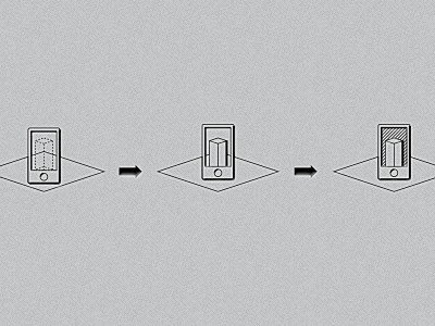 Augmented reality icons illustration pictograms process