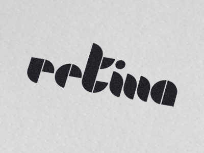 Retina/S font print stencil typeface typography