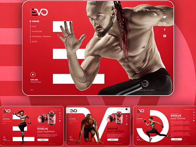 Evo Fitness branding design fitness ui ux website