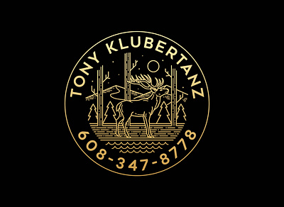Tony Klubertanz adventure apparel badge brand branding design gold graphic design illustration landscape line logo monoline mountain nature tree