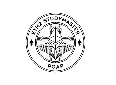 Eth2 Studymaster POAP adventure apparel art badge brand branding design graphic design illustration landscape line lineart linework logo monoline nature pin tee tshirt vintage