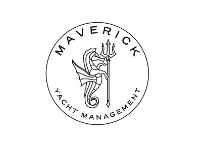 Maverick - Yacht Management adventure apparel badge brand branding design emblem graphic design illustration landscape line lineart linework logo monoline nature pin tshirt