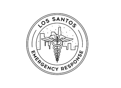 Los Santos Emergency Response emblem line art