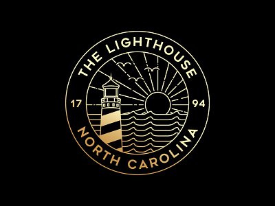 The Lighthouse adventure apparel art badge branding design illustrator landscape line logo monoline nature outdoor patches pin sticker t shirt tee vector vintage