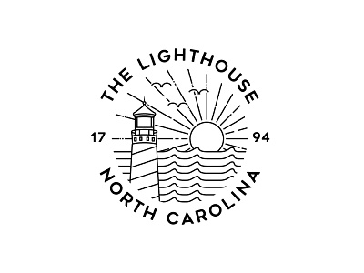 The Lighthouse adventure apparel art badge branding design illustration landscape line logo monoline nature outdoor patches pin sticker t shirt tee vector vintage