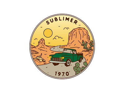 Sublimer adventure apparel art badge branding design illustration landscape line logo monoline nature outdoor patches pin sticker t shirt tee vector vintage