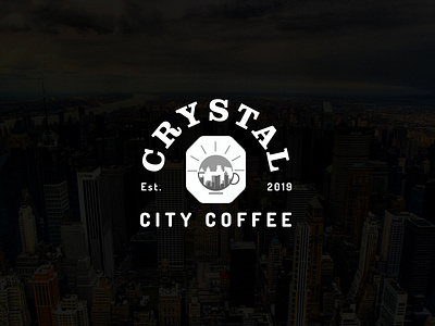 Branding and Packaging design for Crystal City coffee brand identity branding coffee shop design logo design packaging design