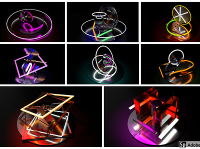 Dancing Lights 3d art 3d design illustration lights