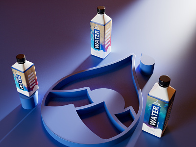 Mipo Water Packaging bottle package brand identity branding illustration label design packaging product design product packaging