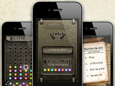 Mastermind iPhone App app design games gui interface iphone