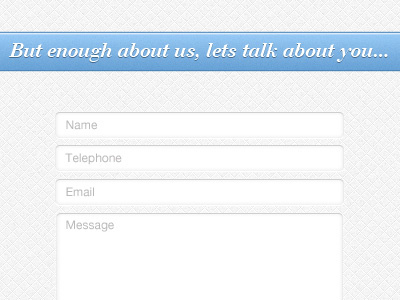 Contact Form blue contact form grey message website