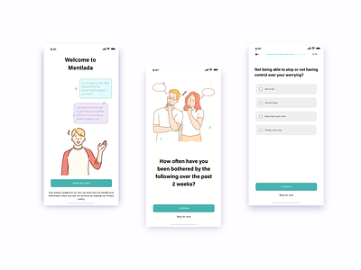 Mentlada - Mental health application - Questionnaire UI