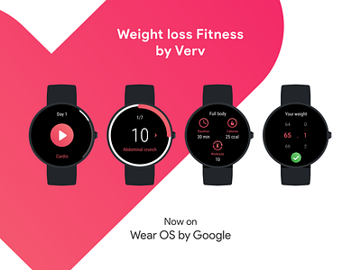 Weight loss fitness for Wear OS google smartwatch uiux watch wear os wearable wearos