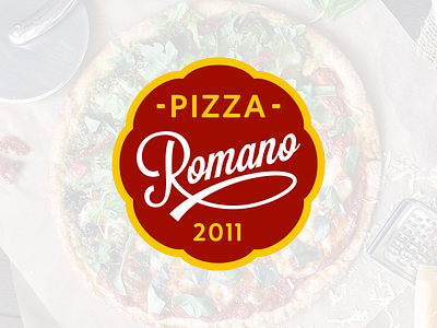 Pizza Romano food logo logo design pizza pizza logo restaurant