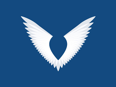 V Company LOGO graphic design logo logo design v wings