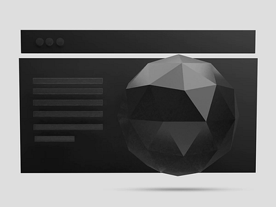 Web Design 3D rendering 3d 3d illustration black and white blender clean design geometric glass icon illustration interface minimal modeling photoshop render ui ui design ux ux design web design