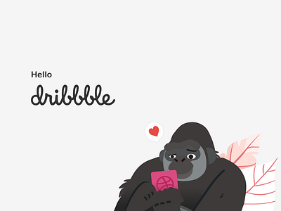 Hello Dribbble! debut hello illustration real player