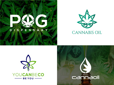 creative cannabis hemp weed marijuana cbd oil logo1