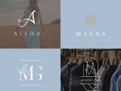 fashion wedding initials or monogram  premium logo 1