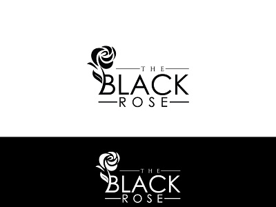 The Black Rose animation app black branding illustration illustrator logo minimal rose typography vector