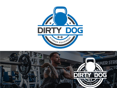 Dirty Dog Fitness Equipment animation branding design icon illustration illustrator logo minimal typography vector
