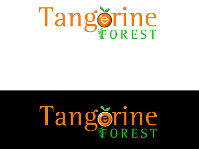 Tangerine Forest 3d animation branding e logo f logo forest logo graphic design illustration illustrator logo minimal motion graphics orange logo typography ui vector