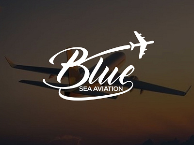 Blue Sea Aviation 3d animation branding design graphic design illustration illustrator logo minimal motion graphics plane logo typography ui vector