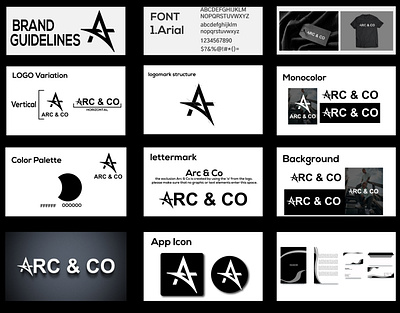 Arc & Co branding design illustration illustrator logo minimal typography ui ux vector